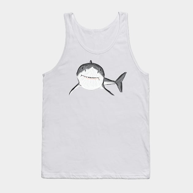 Artwork of a Great White Shark III Tank Top by JDHegemann